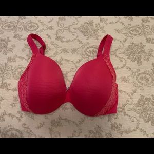 Cacique Full Coverage 38DDD Bra Hot Pink w/Lace